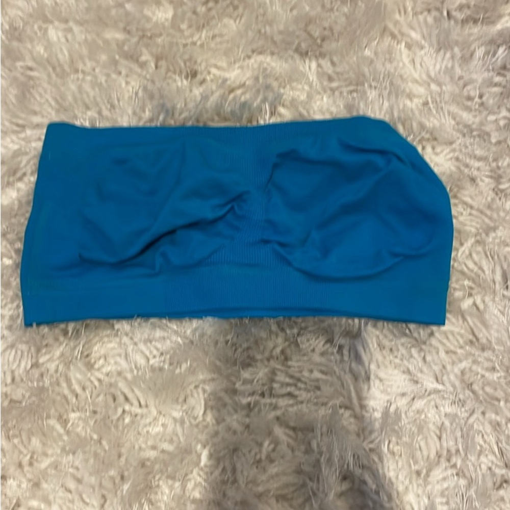 Blue bra top